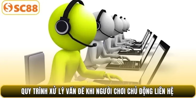 Quy trình xử lý vấn đề khi người chơi chủ động liên hệ
